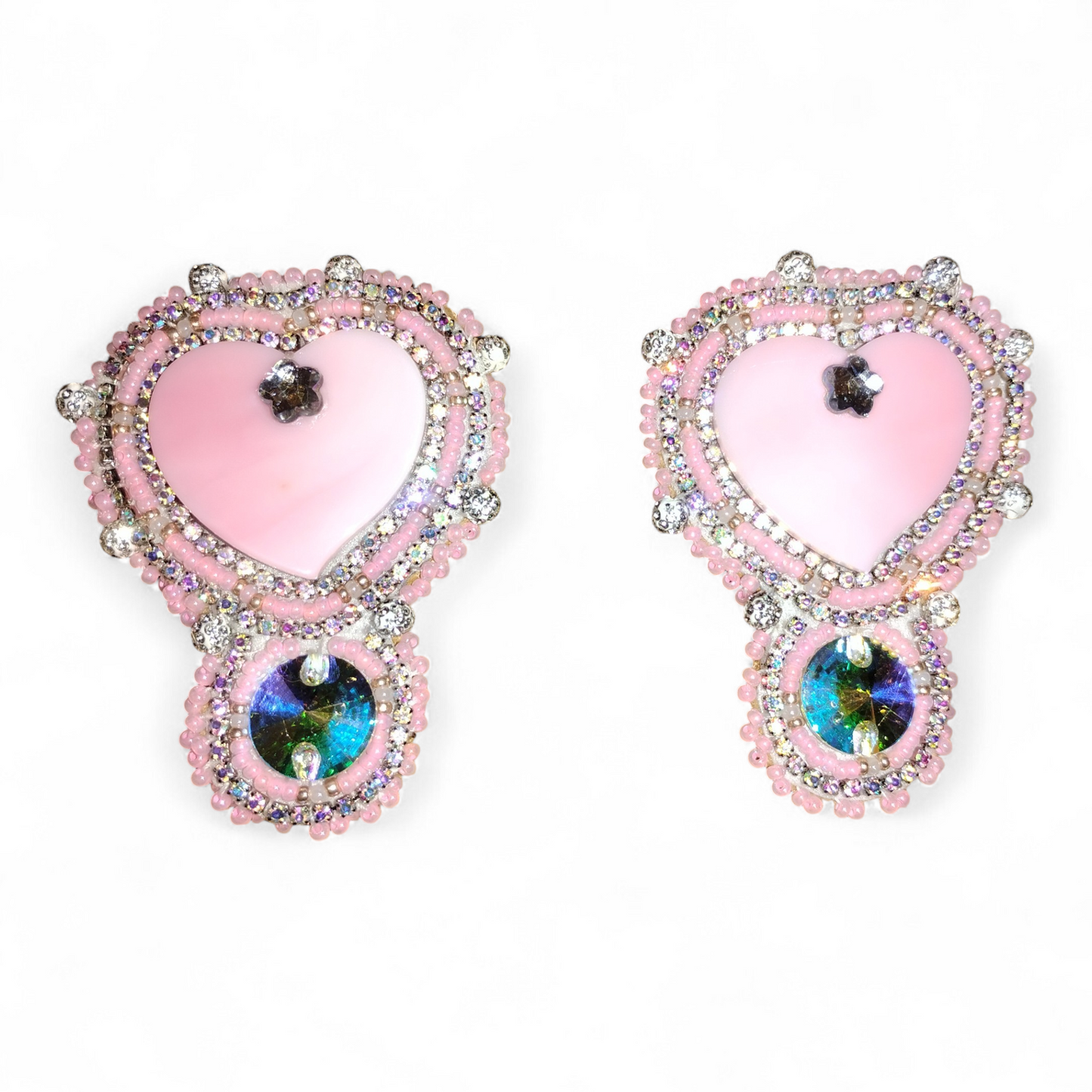 Queen conch beaded earrings
