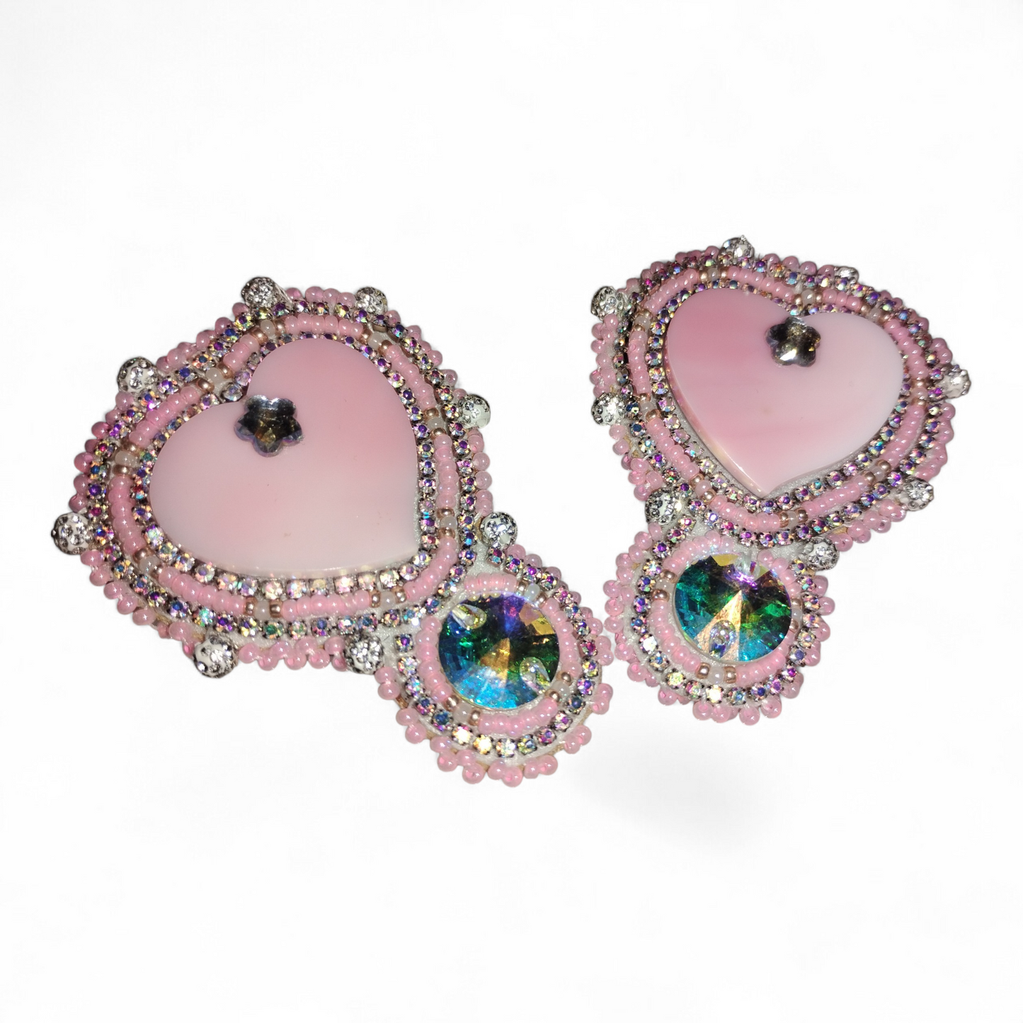 Queen conch beaded earrings