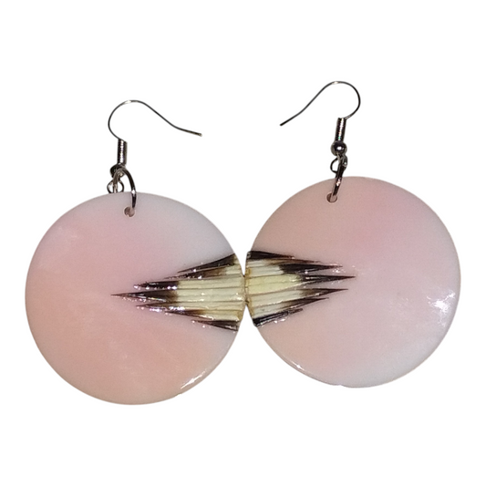 Queen conch & 🦔Quills earrings