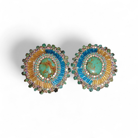 Turquoise Beaded Earrings